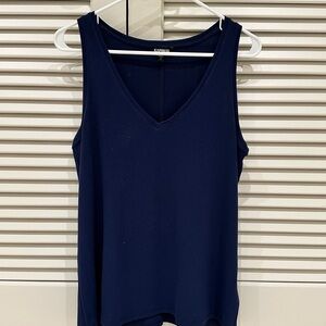 Express Blue V-Neck Tank Top